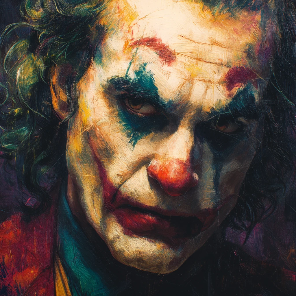 Joker Comic Vibrant Portrait