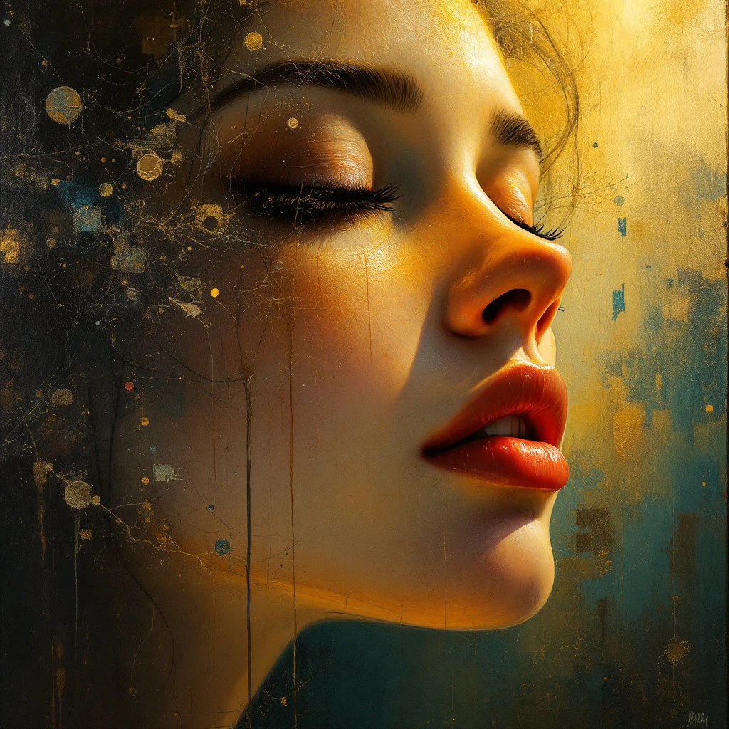 Surreal Face Oil Painting