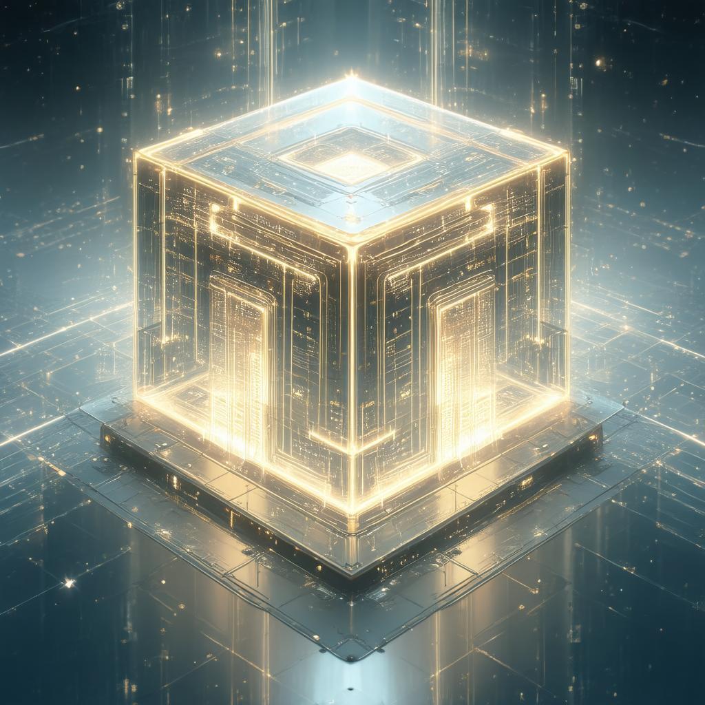 Solid Cube of Light in Stop Motion