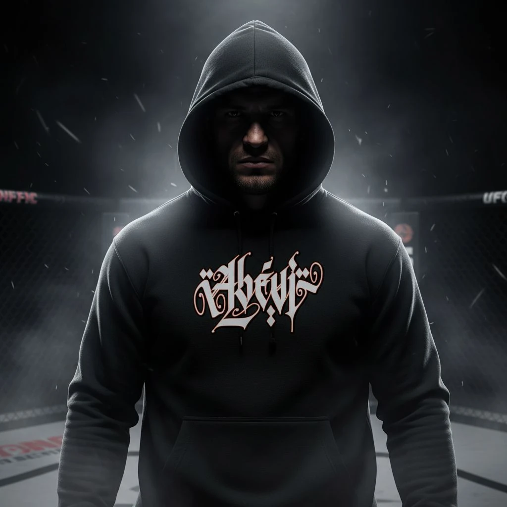 Black Hoody Fighter Design
