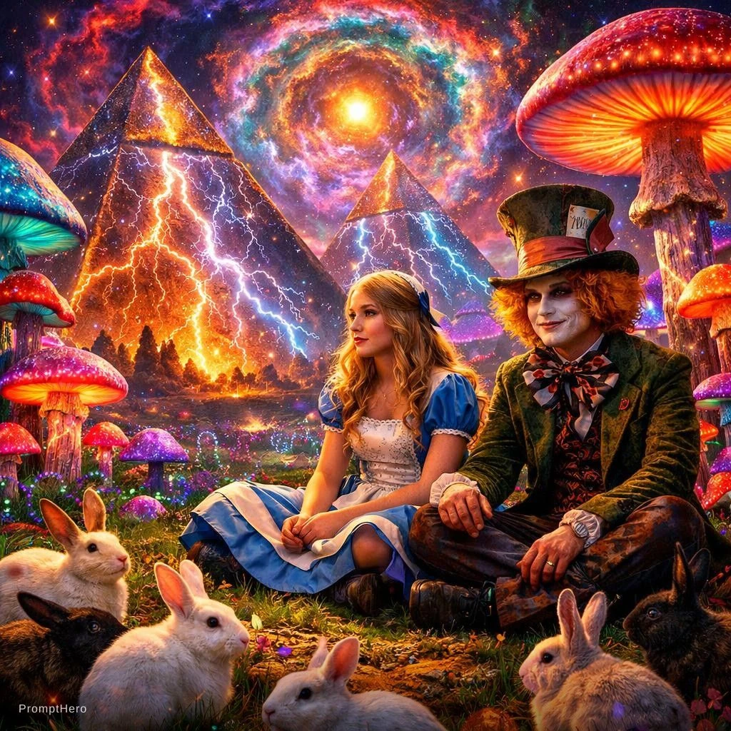 Psychedelic Alice Rabbit Hole