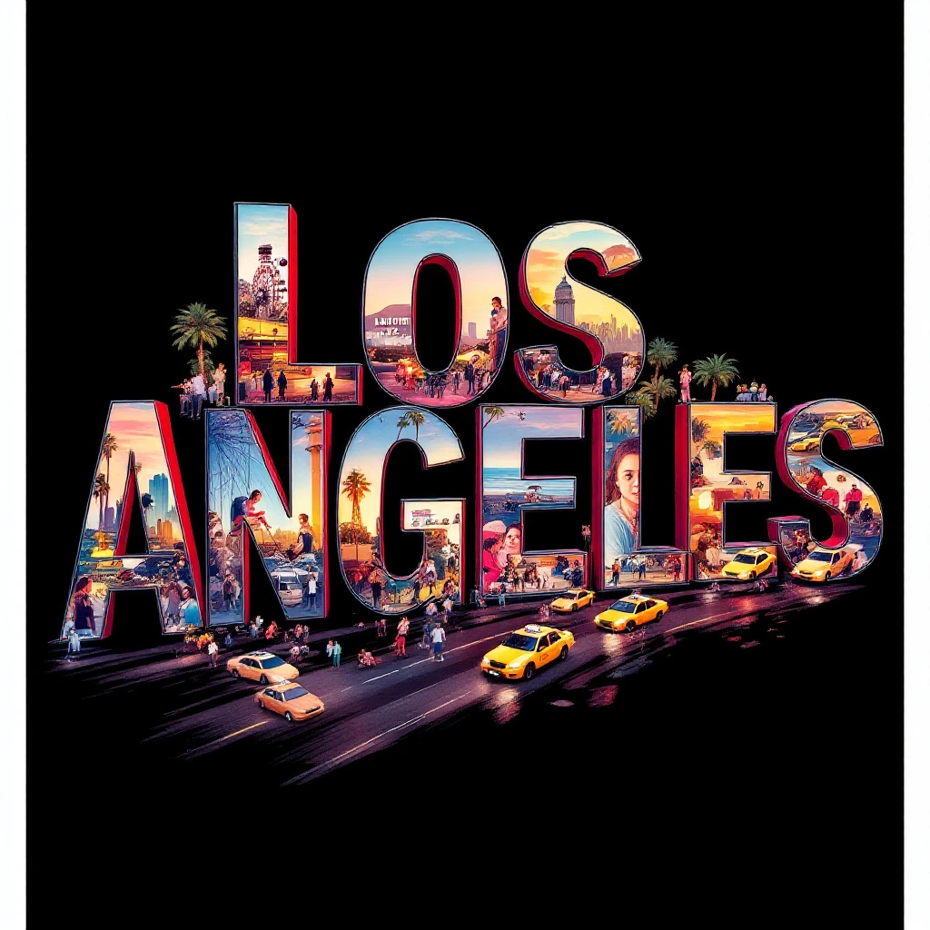 Los Angeles Landmark Collage