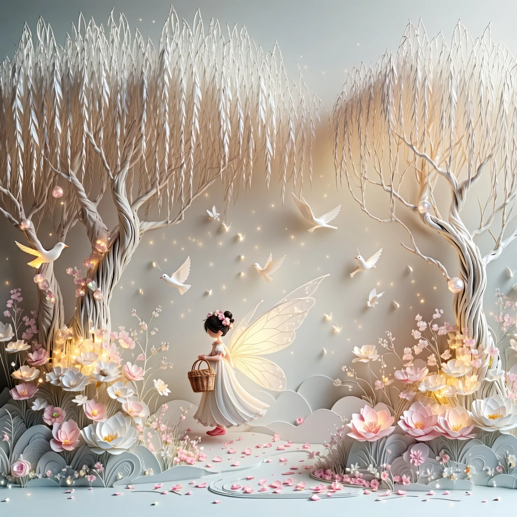 Fantasy Fairy Textile Scene