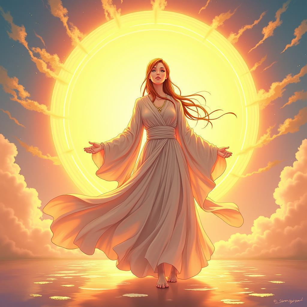 Sun Priest Radiant in Pastel Anime Robes