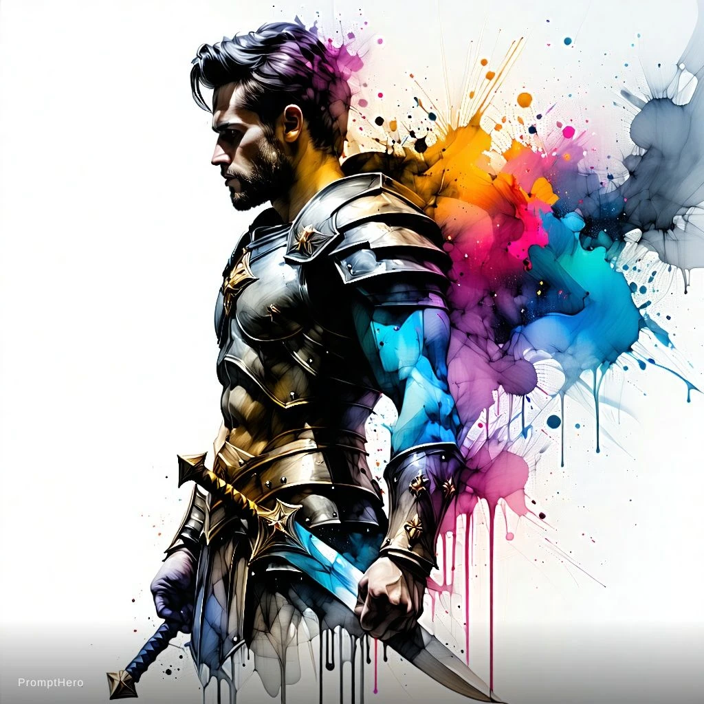 Strong Warrior King Detailed Portrait