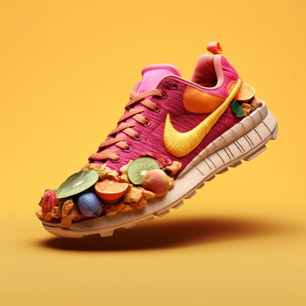 Fruit Skin Shoes 3D Render Bright