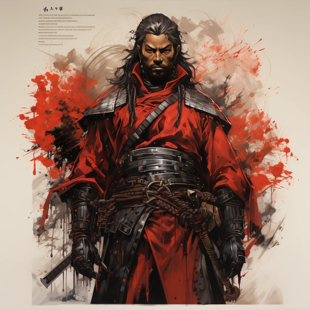 Samurai Portrait Takeshi Murata Style