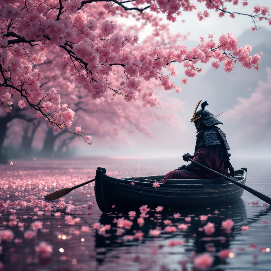 Samurai Boat Cherry Blossoms