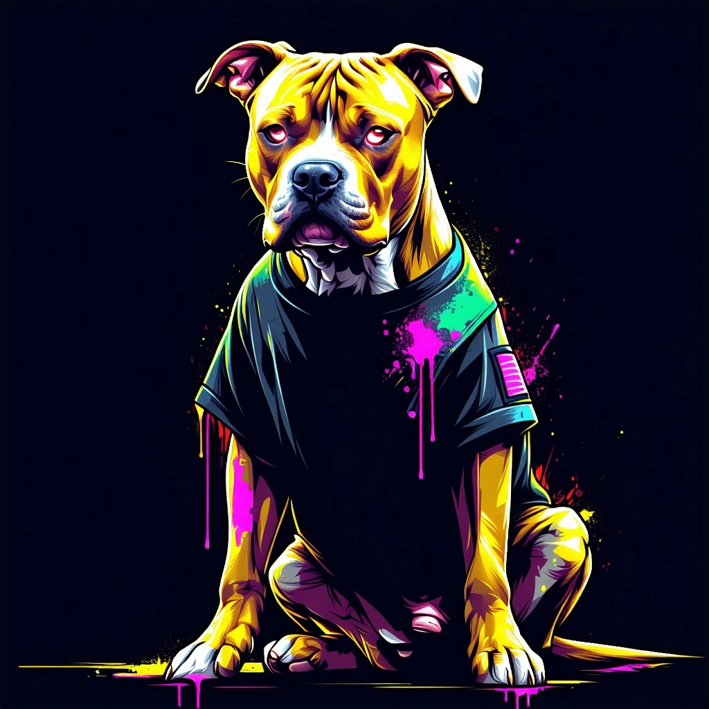 Cyberpunk Pitbull Street Art
