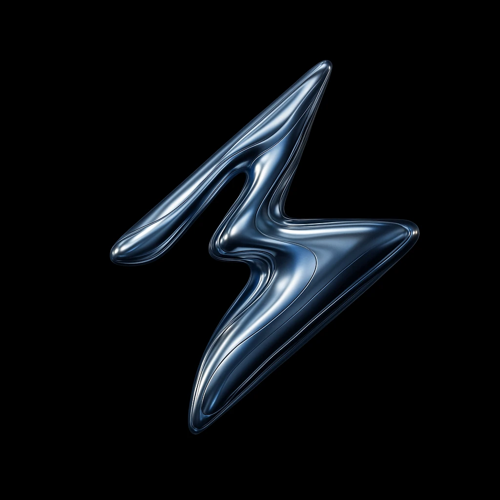 Chrome Bolt Metal Futurism