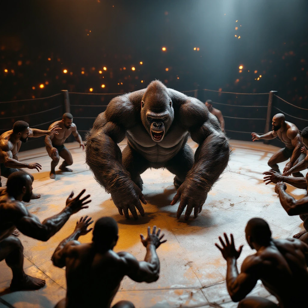 Gorilla Octagon Ring Fight