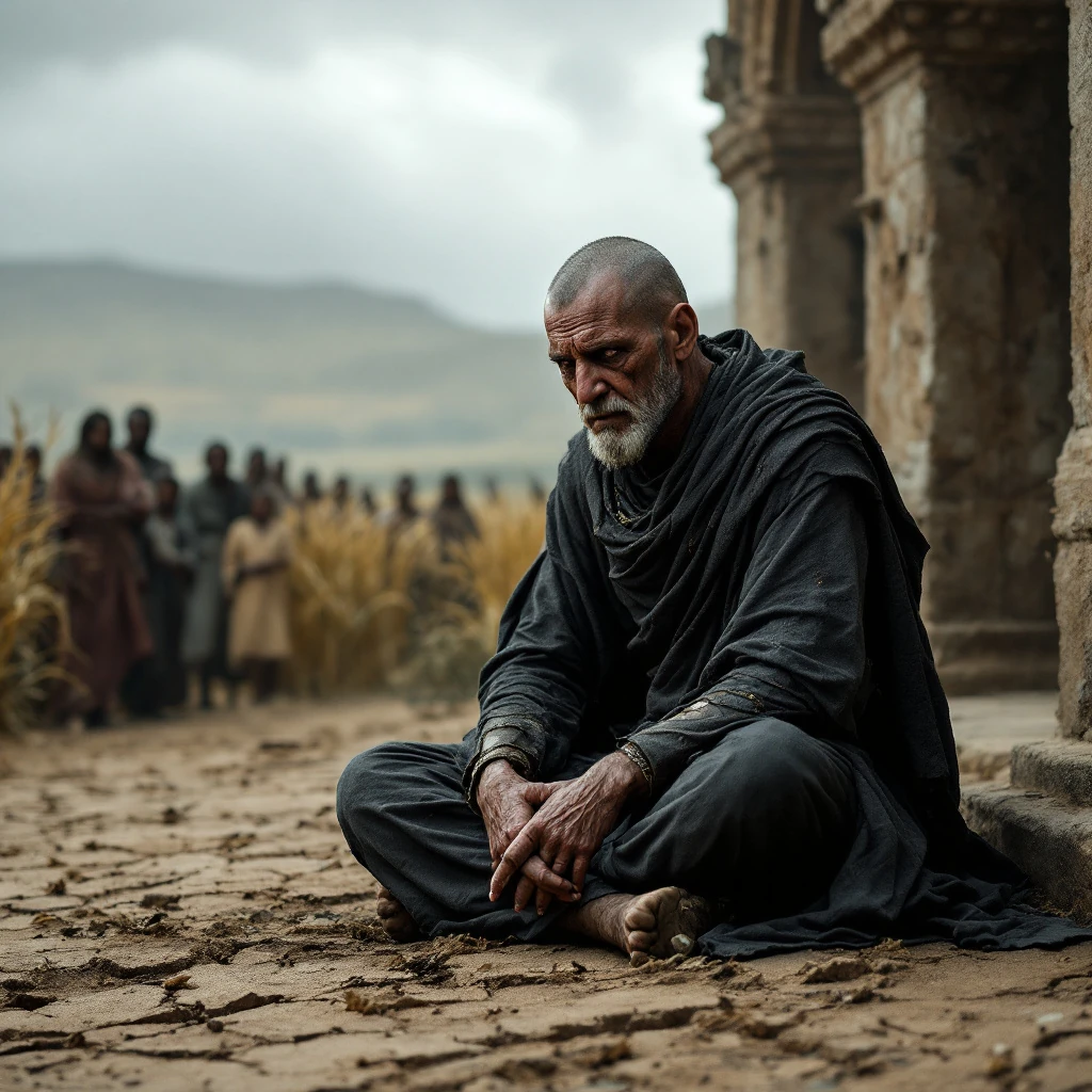 King Mourning Robes Courtyard