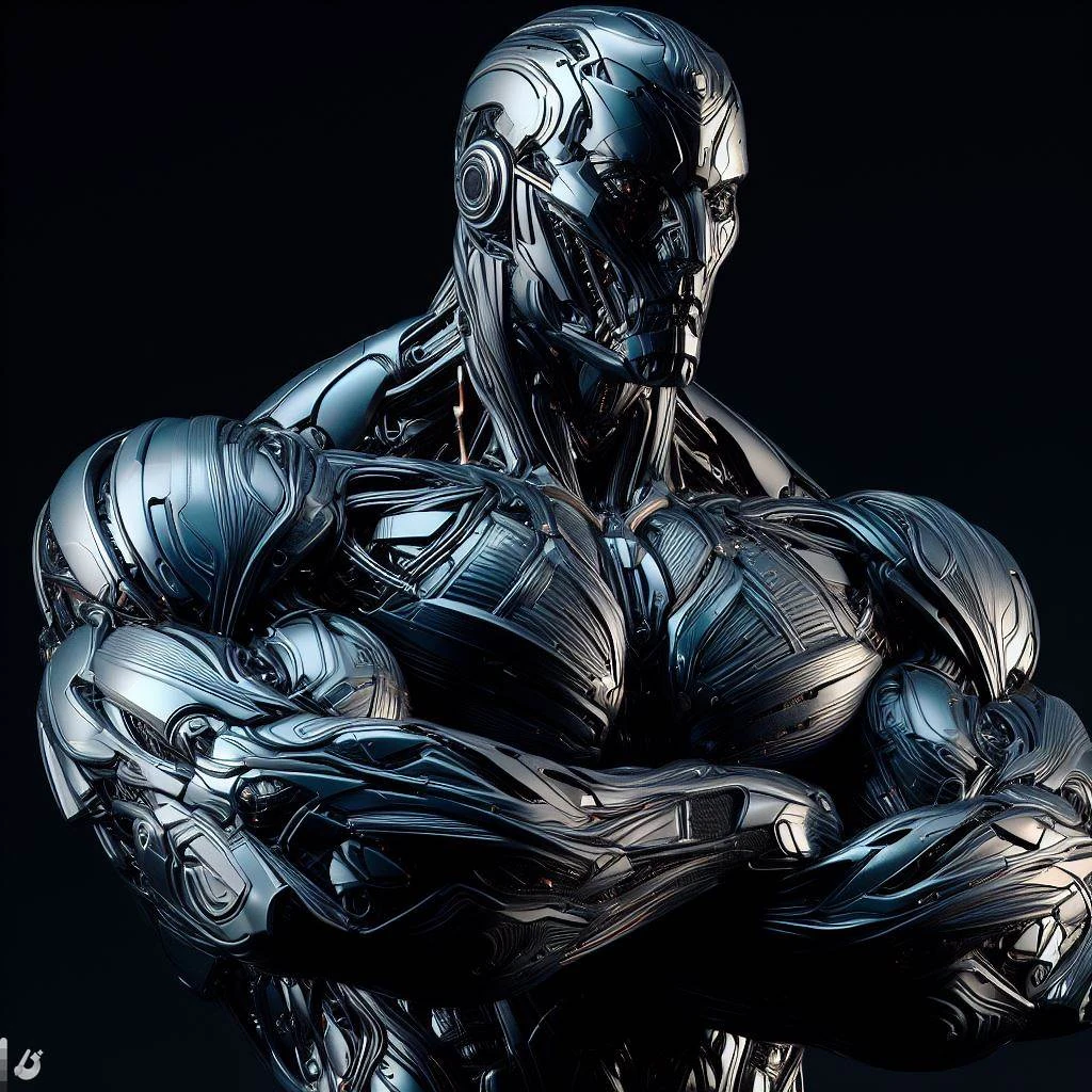 Humanoid Robot Villain 3D