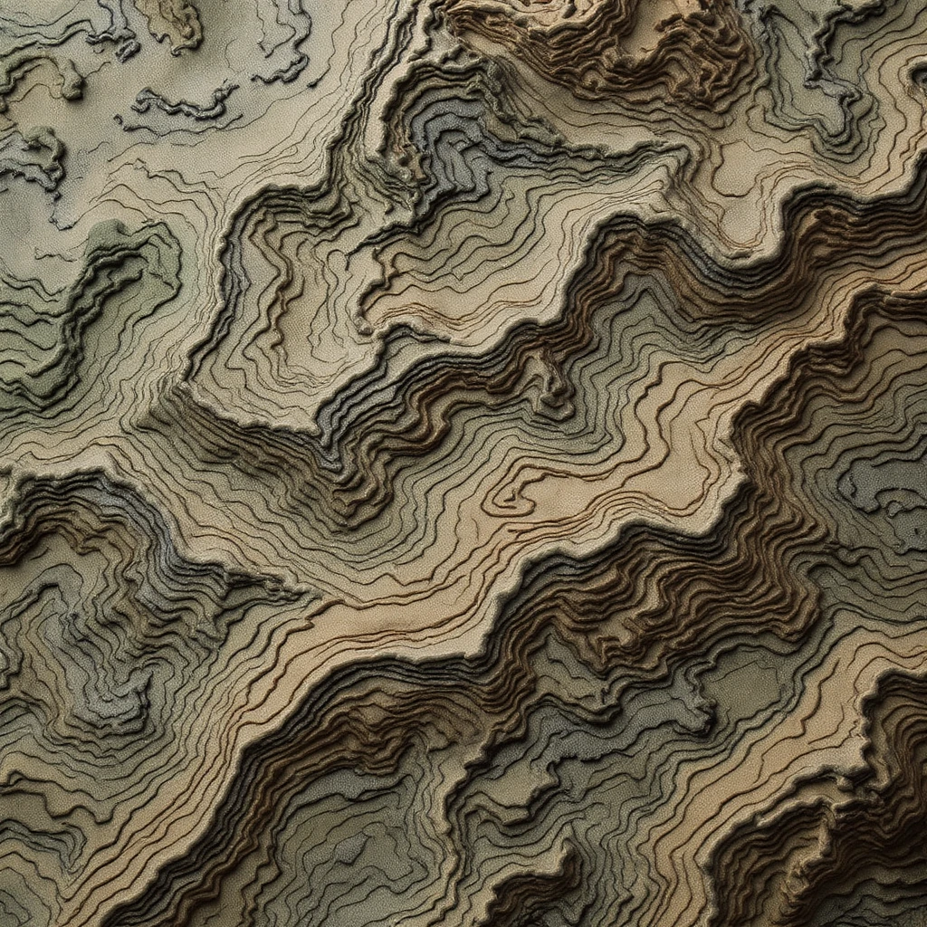 Topographic Map Canterbury Cloth