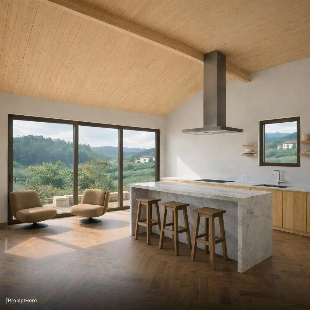 Kitchen Window Island Space