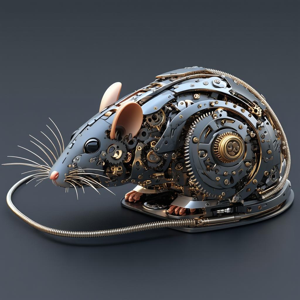 Mechanical Mouse With Intricate Reaching Gears