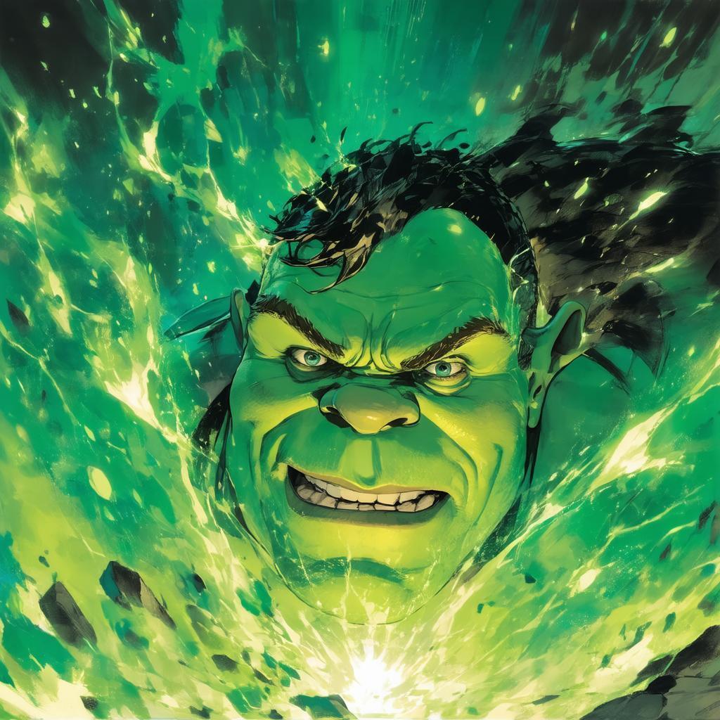 Shrek Transforming Into the Founding Titan