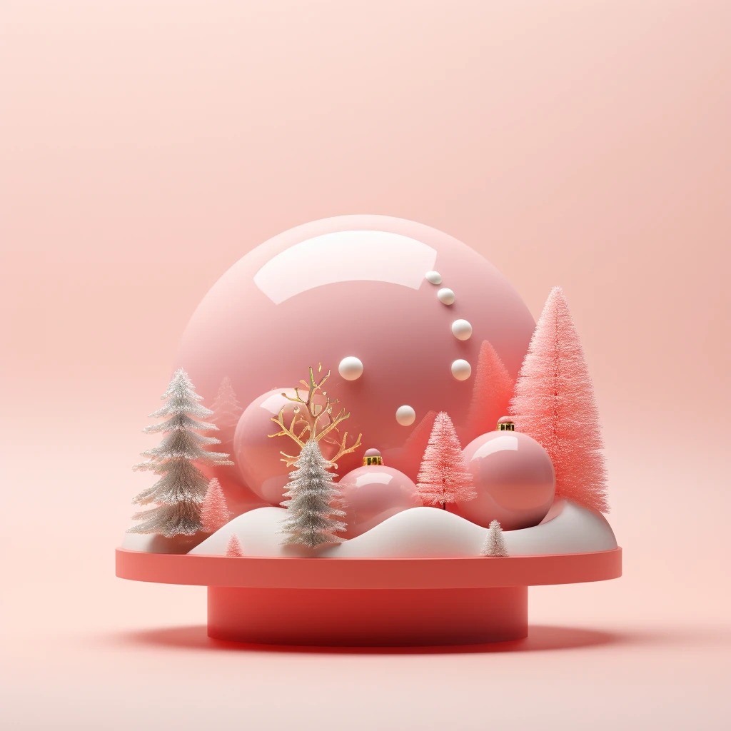 Christmas Decor Peach Fuzz Background