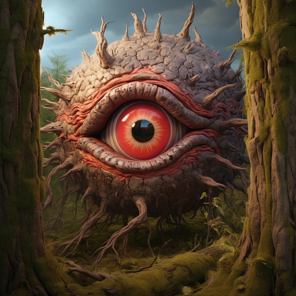 Wood Creature Red Eye Jungle Mysterious