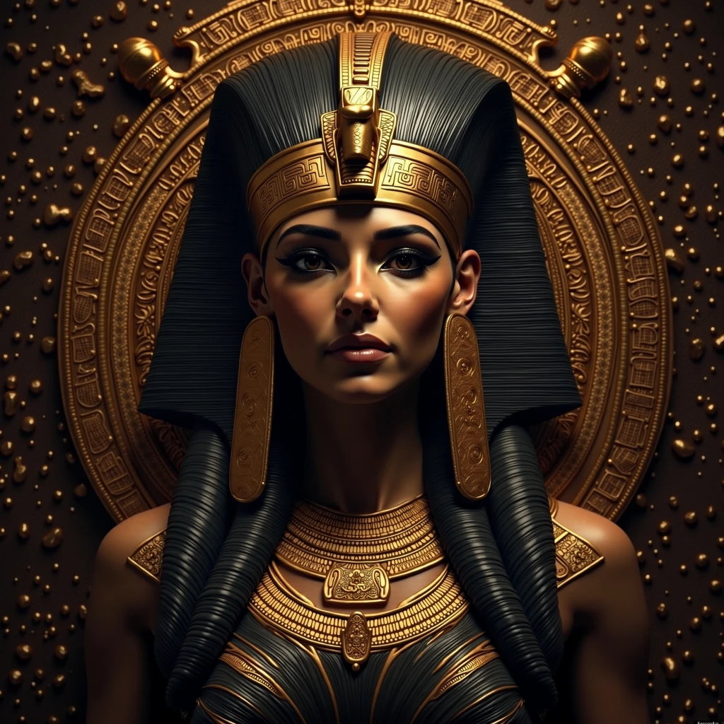 Cleopatra Dark Epic Background Golden