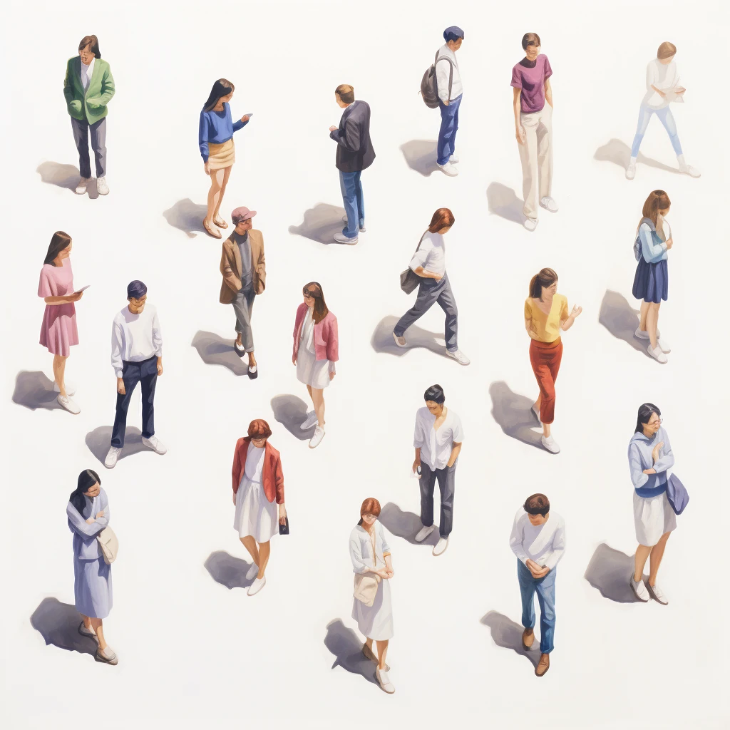 People Isometric Style Simple Colors