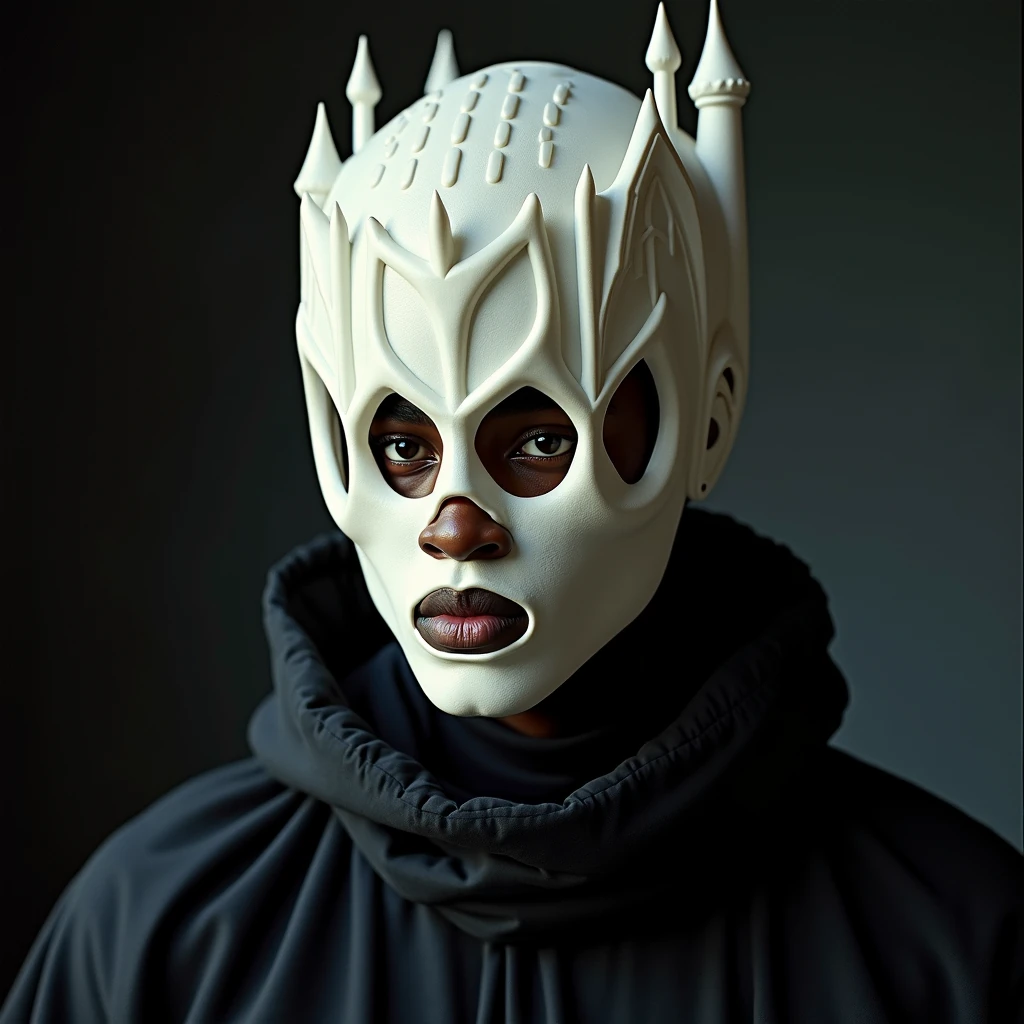 Man Gothic Building Helmet Neo Futuristic
