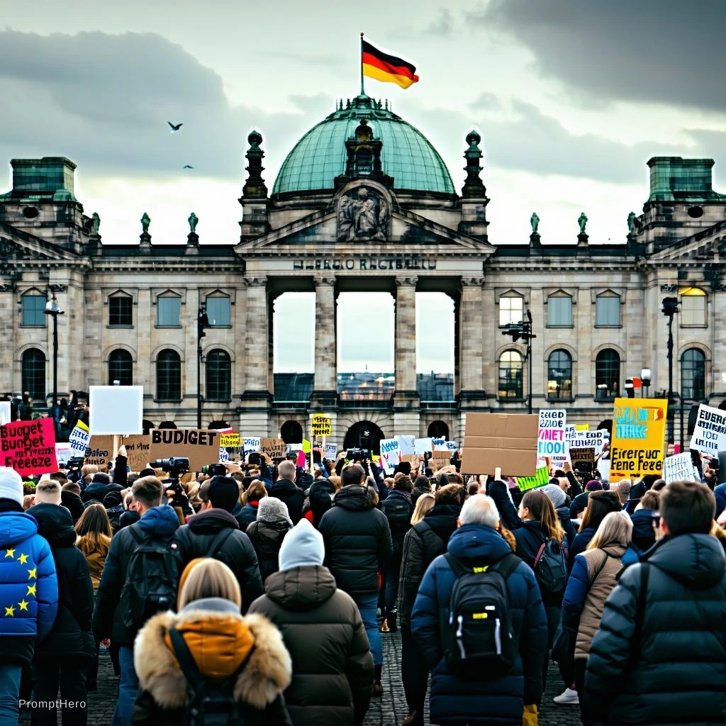 Reichstag Political Protest Dramatic Moment