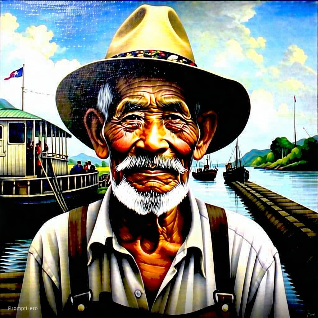 Panama Canal Worker Portrait 1910