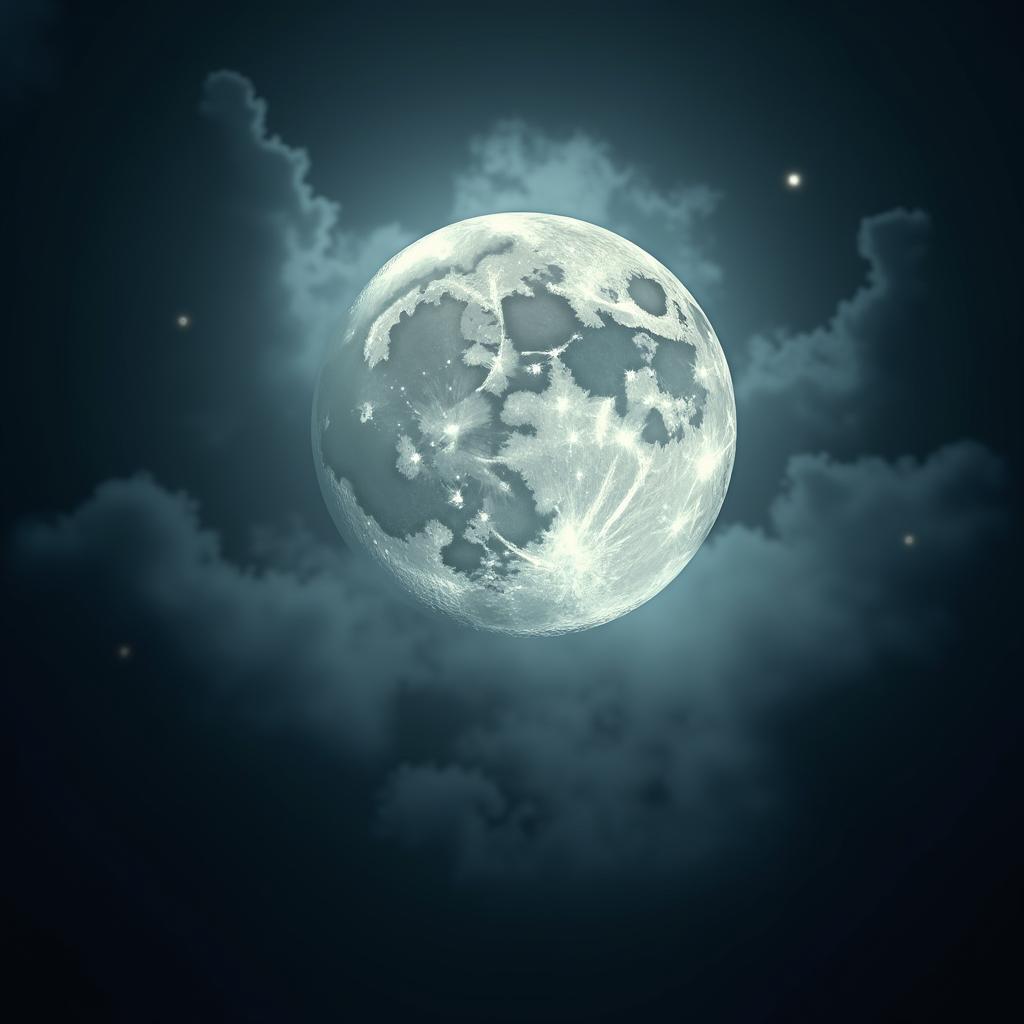 Full Moon Glowing in Cinematic Bokeh