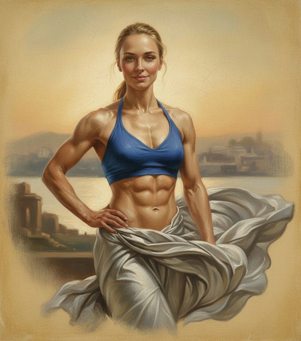 Neo-classical Woman Halter Top Canvas