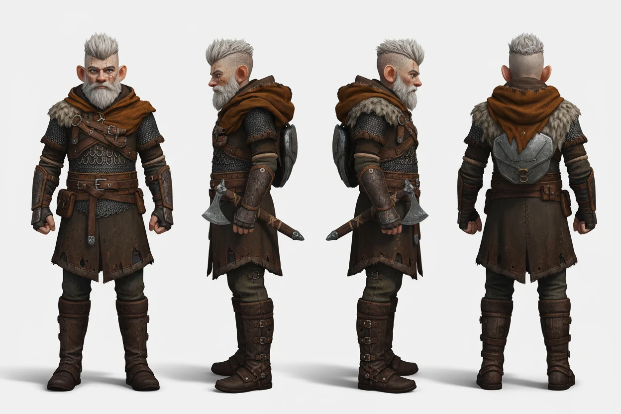 Warrior Nordic Clothing Four Profiles