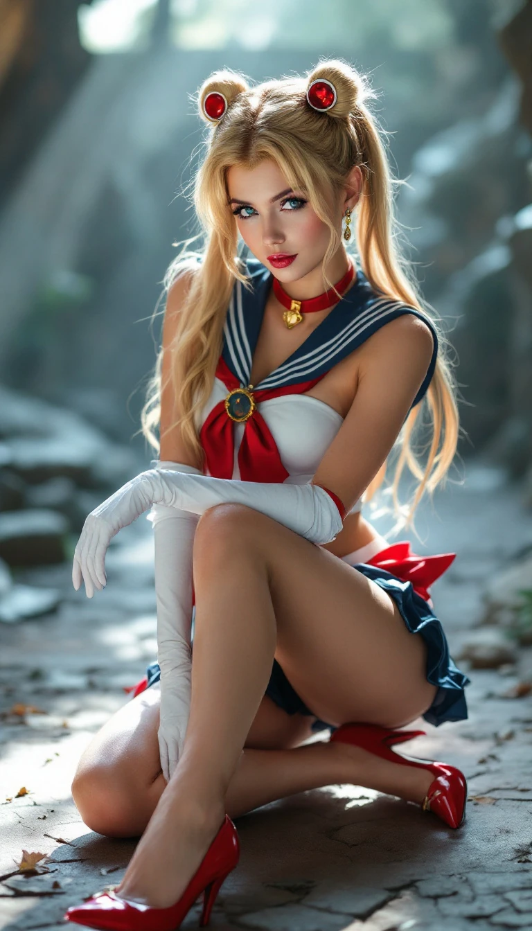 Woman Red Cute European Womanhot Sailormoon Cosplay