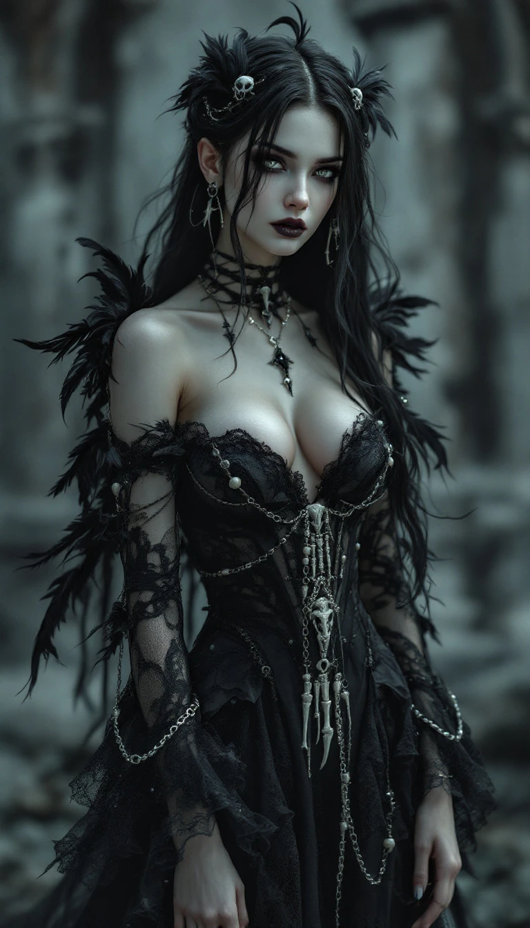 Gothic Banshee Woman Spectral Portrait
