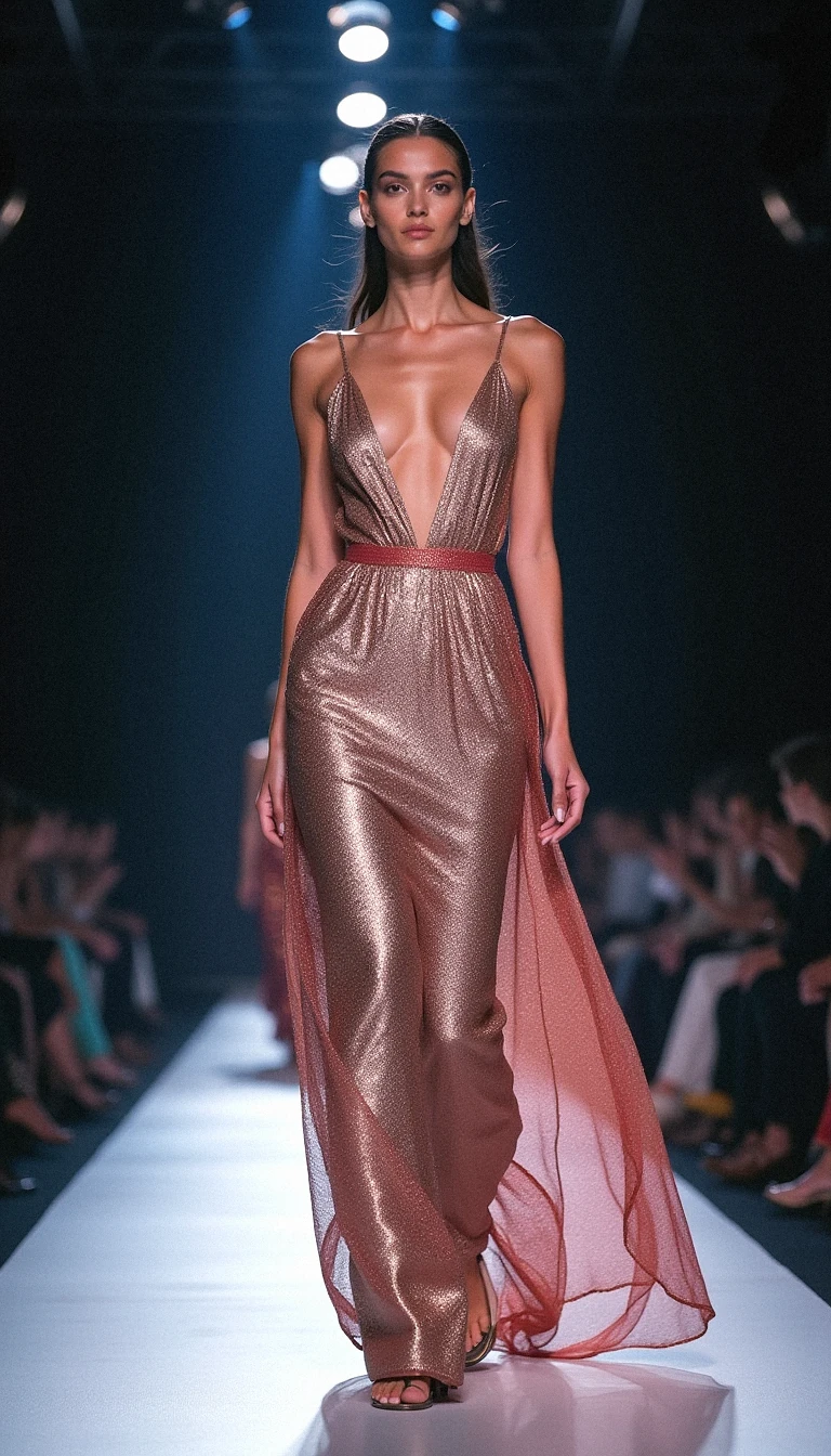 Dress Runway Dramatic Dynamic Shot 21-year-old Supermodel