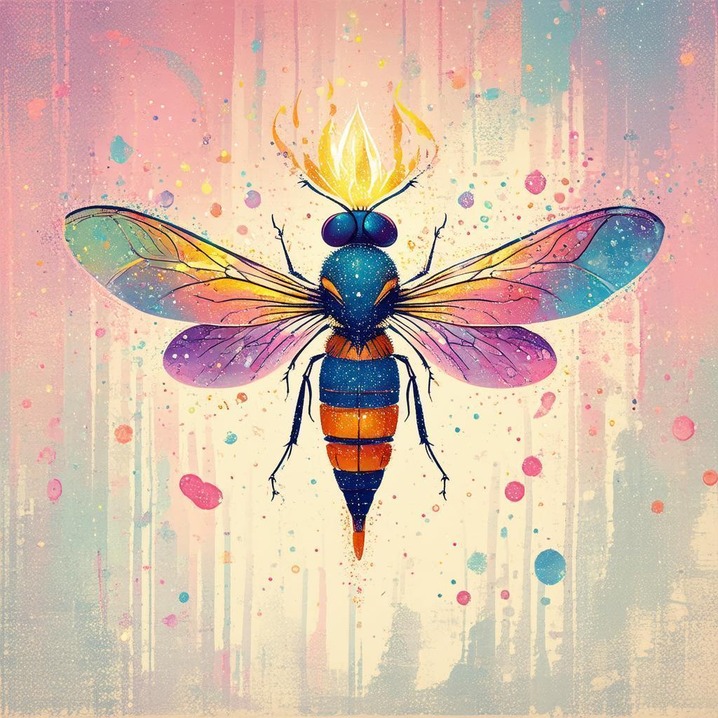 Firefly Logotype in Impressionist Pastels