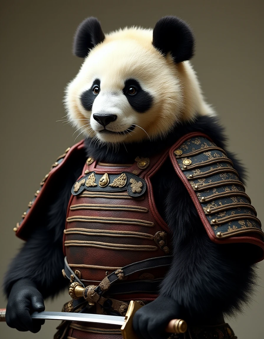 Samurai Armor Photo-realistic Image Panda Unique Fusion