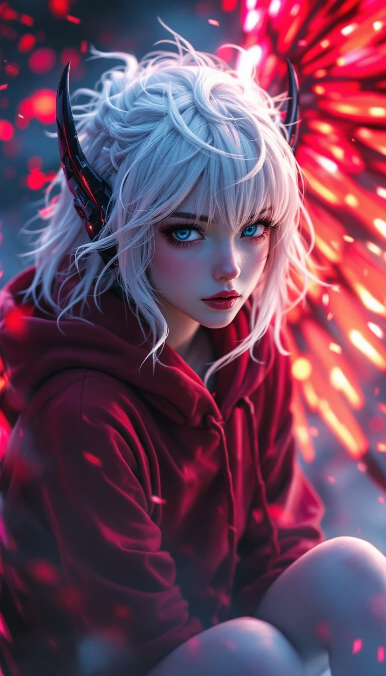 Woman White Hair Anime Dark Makoto Shinkai