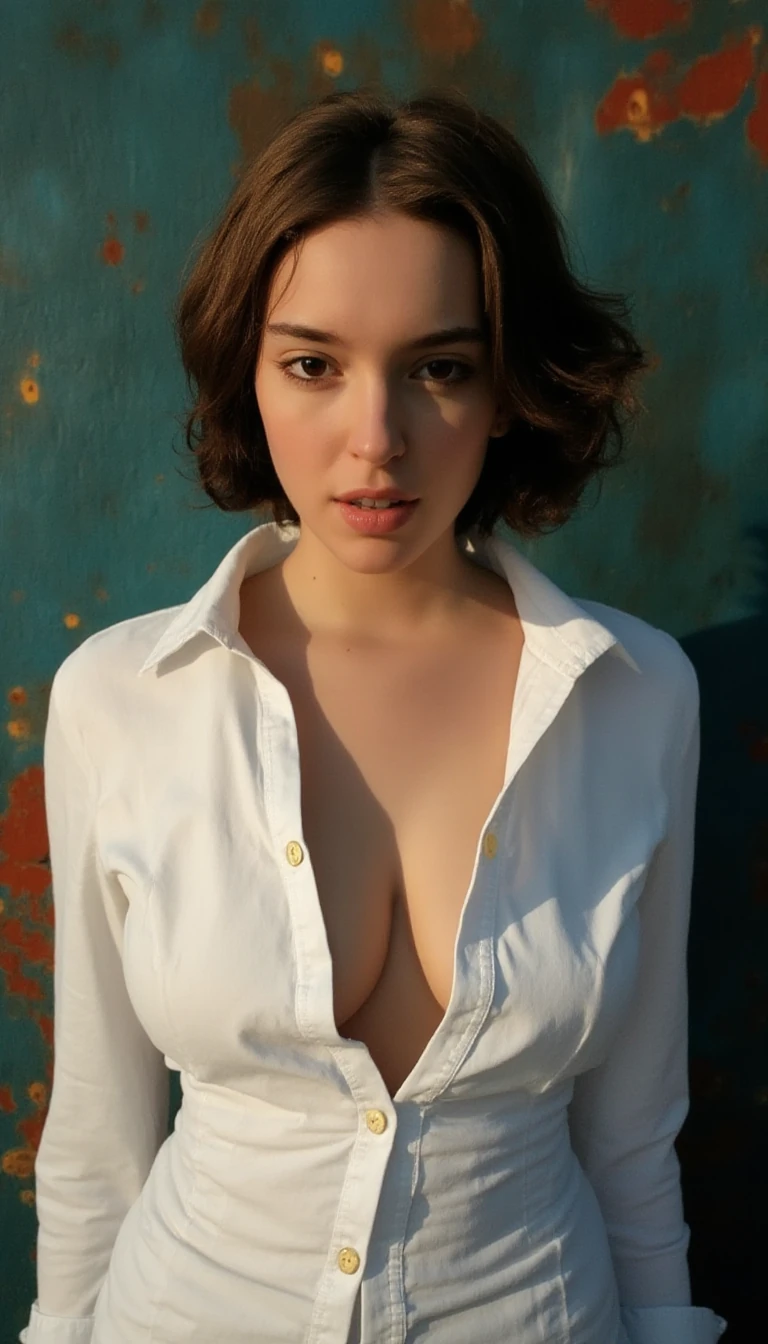Woman Brown Hair Dark Adult Short Wavy