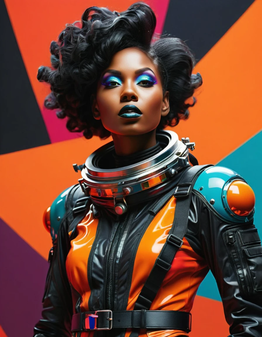 Spacewoman Black Bold Vibrant Colors