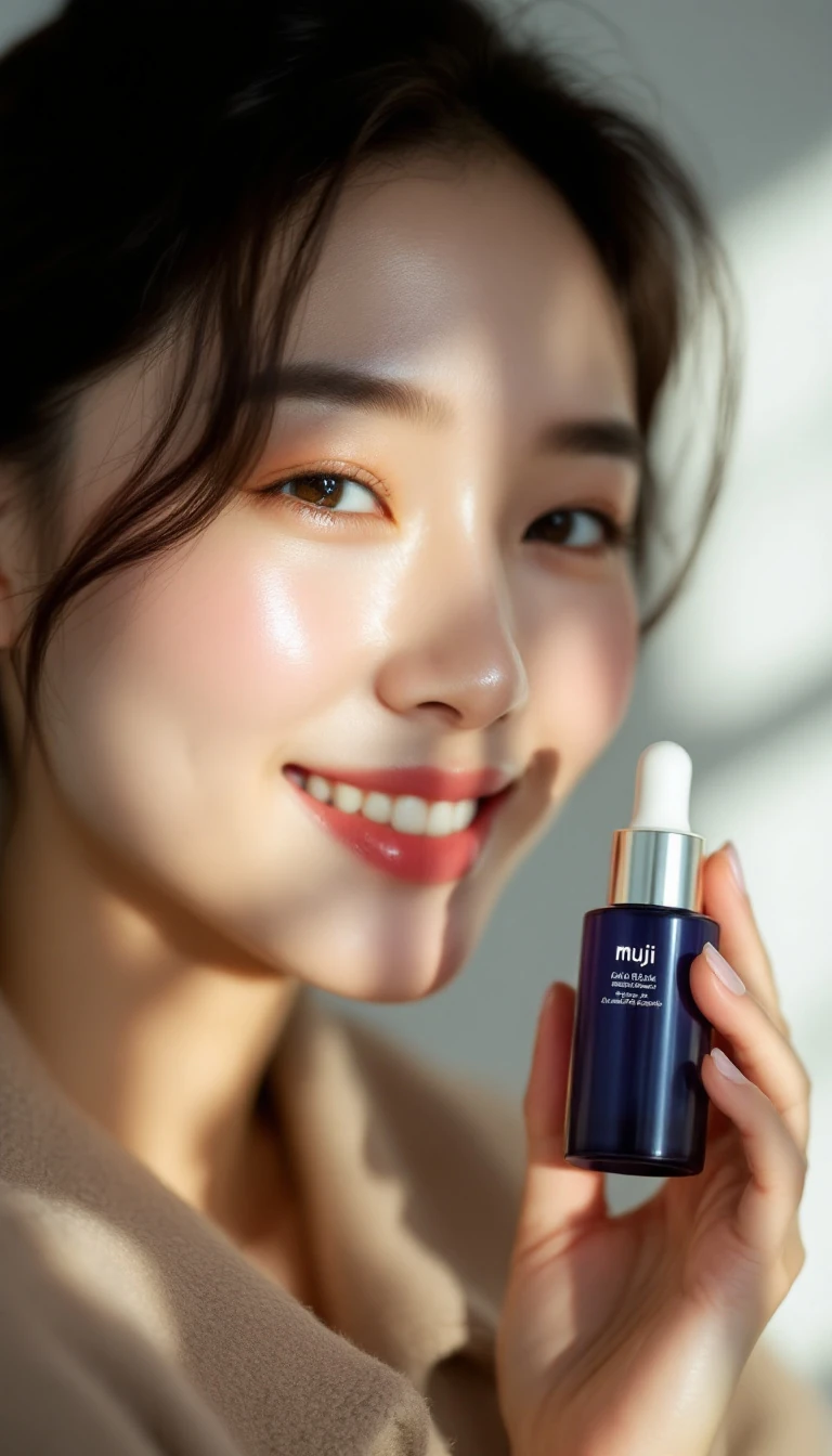 Skincare Model Serum Bottle Studio