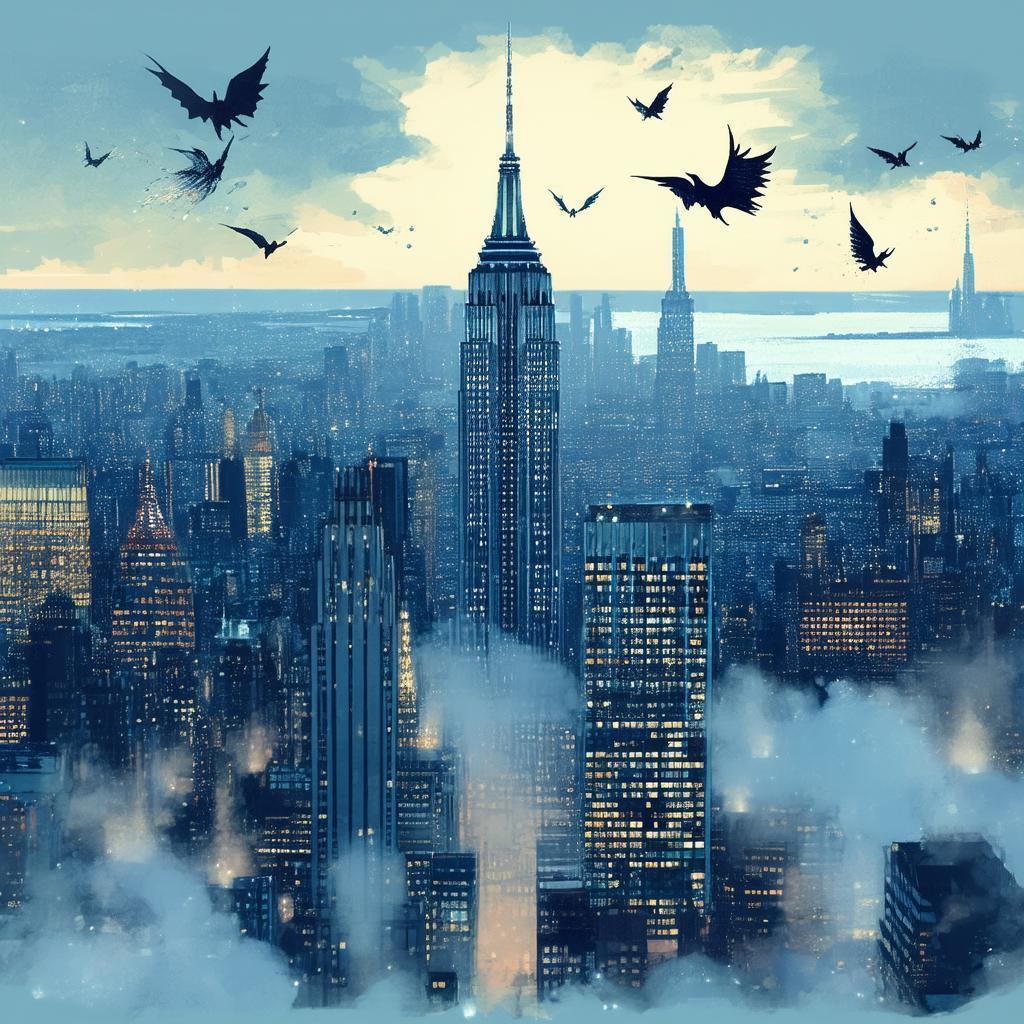Gothic Skyscrapers and Magical Creatures Over New York