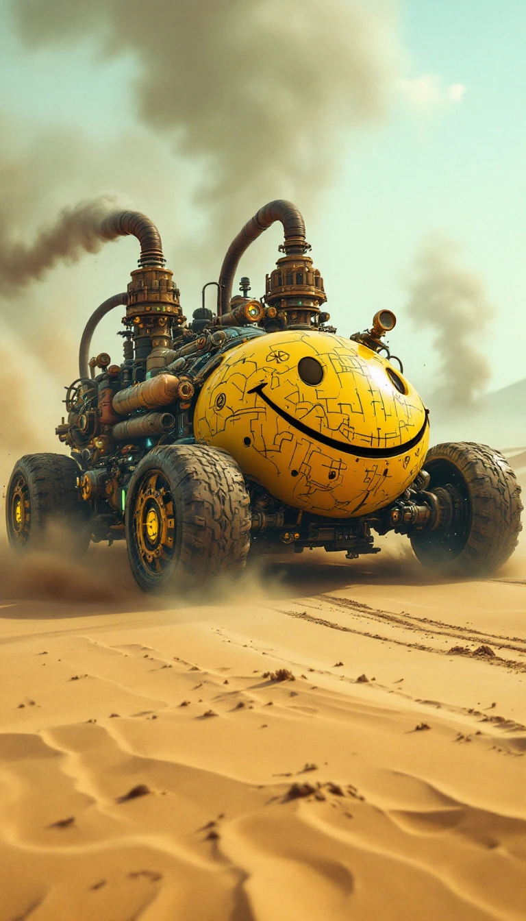 Steampunk Smiley Desert Racing Machine