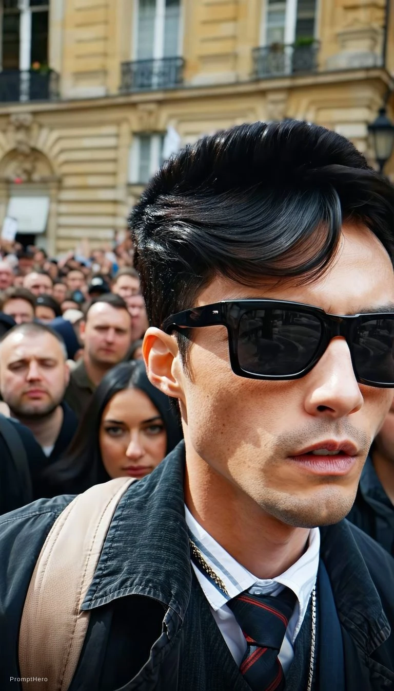 Man Fashion Week Paparazzi Flash