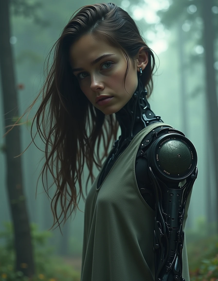 Girl Semi Cyborg Biomechanical Arms