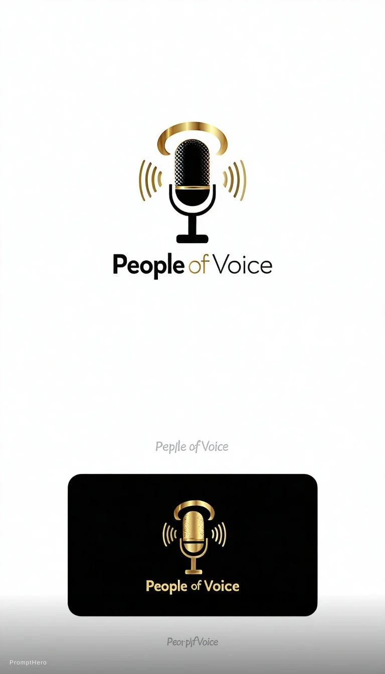 People Of Voice Microphone Logo