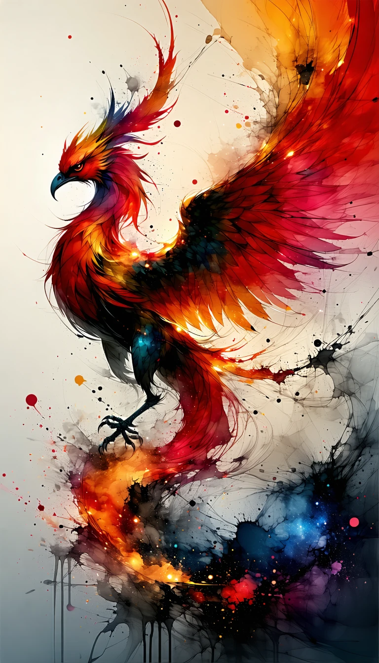 Phoenix Cosmic Dust Van Gogh Style