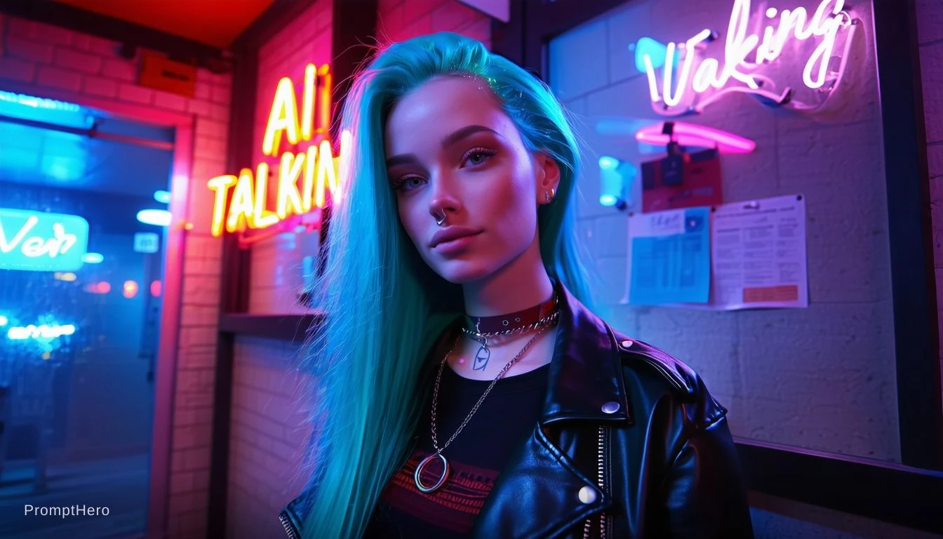 Neon Woman Vienna Night