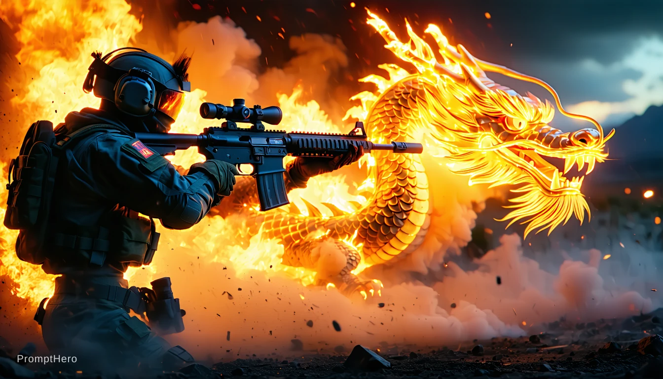 Gaming Warrior Dragon Flames