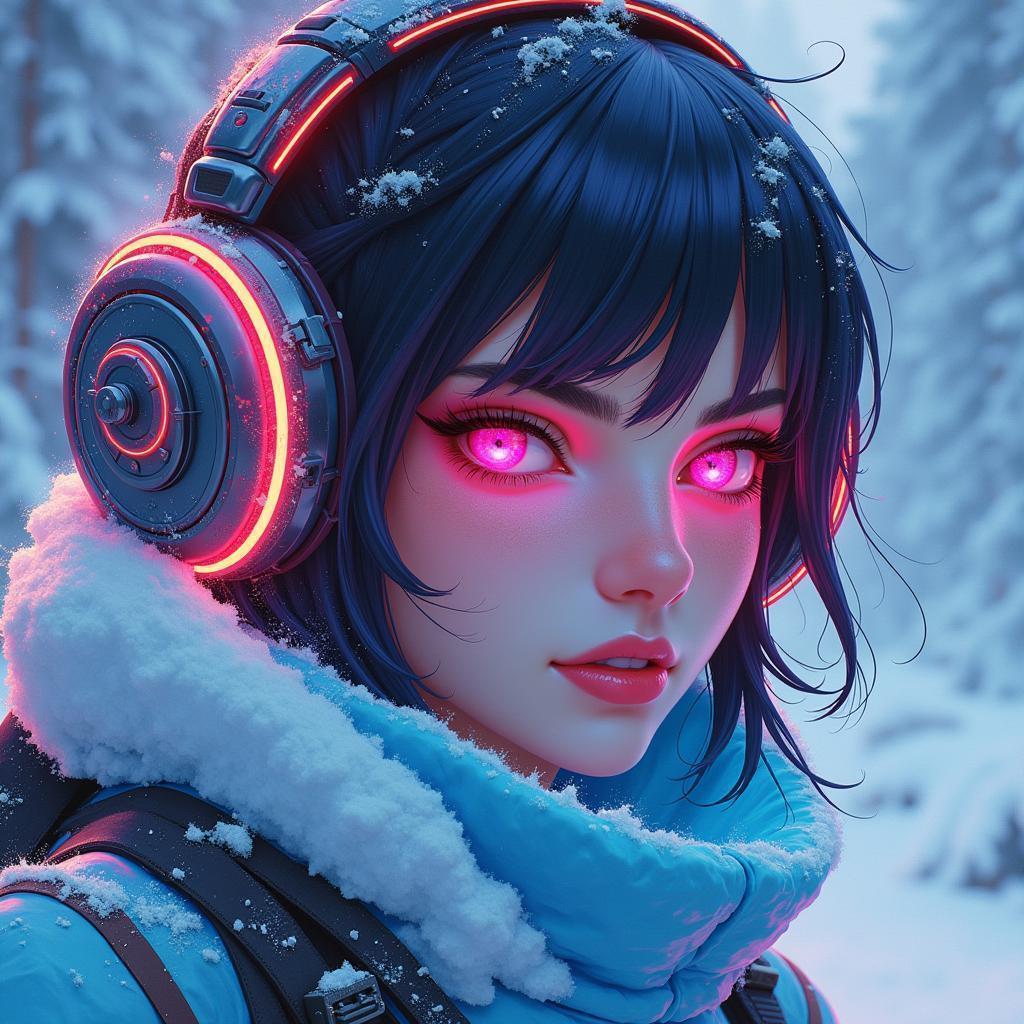 Mei From Overwatch in Retro Neonpunk Ice