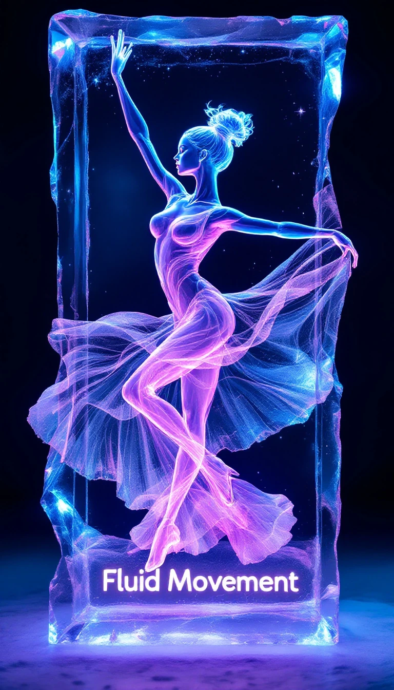 Ice Sculpture Dancer Neon